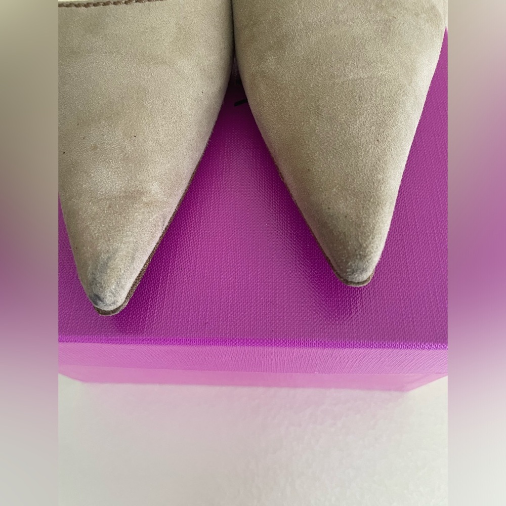 Escada Suede 3” Heel Suede Mary Janes - Picture 7 of 9